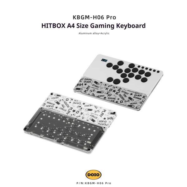 DOIO KBGM-H06 PRO HITBOX Aluminum Alloy Portable A4 Gaming Keypad Arcade Joystick PS4 PS5 Switch Steam SF KOF Tekken PC Custom - Image 28