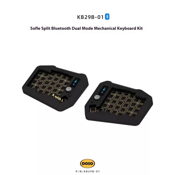 Doio Sofle Left And Right Split Mechanical Keyboard Ergonomic Aluminum Tuotuo Bluetooth Dual-Mode Mechanical Gaming Keyboard Kit - Image 9