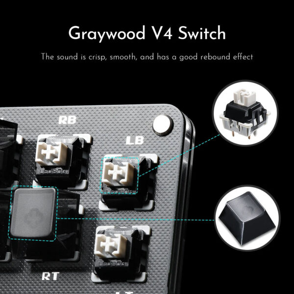 Haute42 Gamerfinger Hitbox Fighting Game Mini Game KeyBoard Arcade Fight Sticks For PC /Ps3/ Ps4 /Switch Hitbox Control Keypad - Image 4