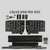 Lily58 Split Keyboard Material Custom DIY Rgb Mx Pcb Split Keyboard Kit Accessories 58Keys Optional 2 Knobs for Gamers Design