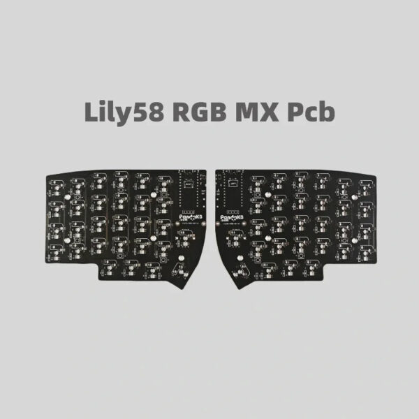 Lily58 Split Keyboard Material Custom DIY Rgb Mx Pcb Split Keyboard Kit Accessories 58Keys Optional 2 Knobs for Gamers Design - Image 2