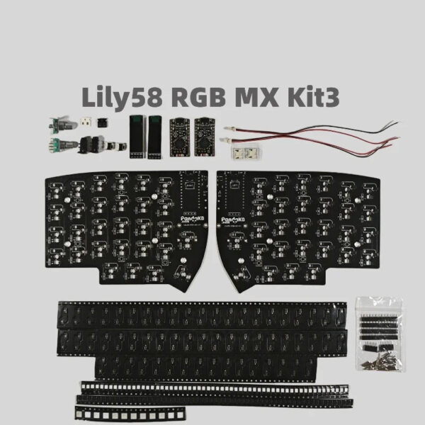 Lily58 Split Keyboard Material Custom DIY Rgb Mx Pcb Split Keyboard Kit Accessories 58Keys Optional 2 Knobs for Gamers Design - Image 4