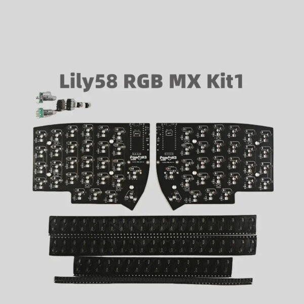 Lily58 Split Keyboard Material Custom DIY Rgb Mx Pcb Split Keyboard Kit Accessories 58Keys Optional 2 Knobs for Gamers Design - Image 3