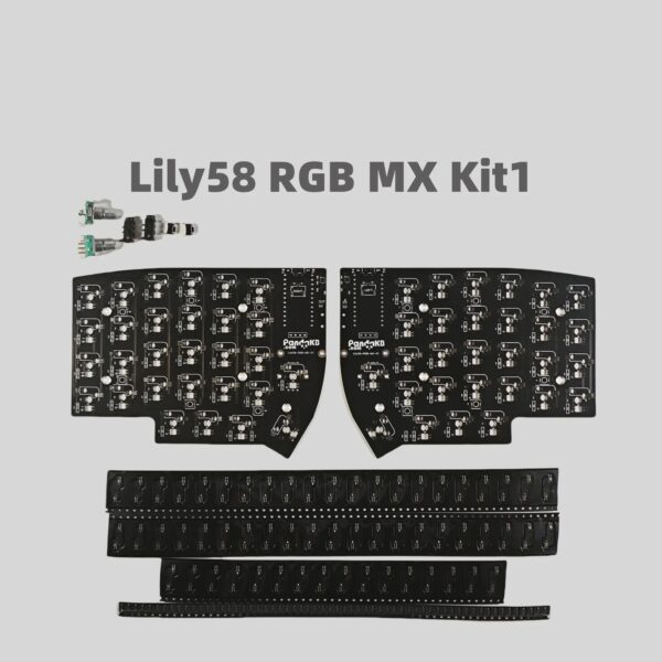 Lily58 Split Keyboard Material Custom DIY Rgb Mx Pcb Split Keyboard Kit Accessories 58Keys Optional 2 Knobs for Gamers Design - Image 8